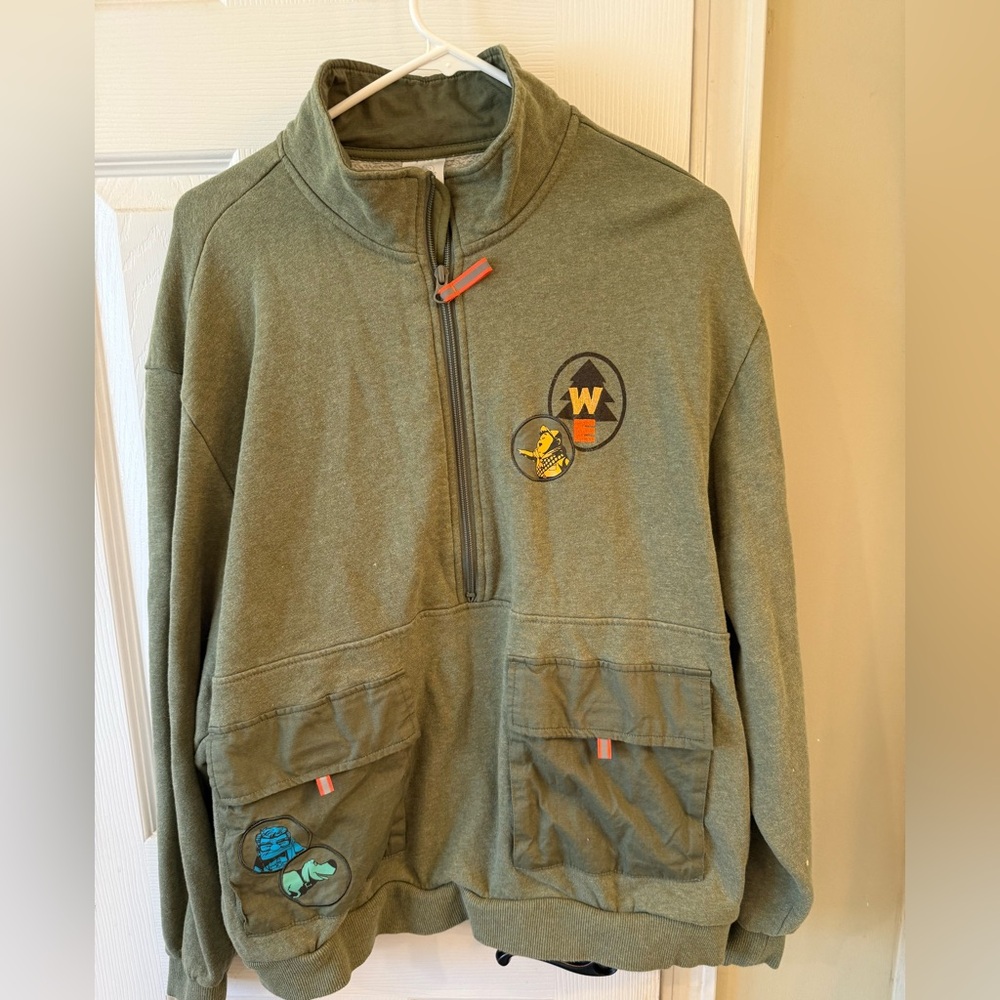 DISNEY PARKS unisex Pixar UP half zip pullover sweatshirt L